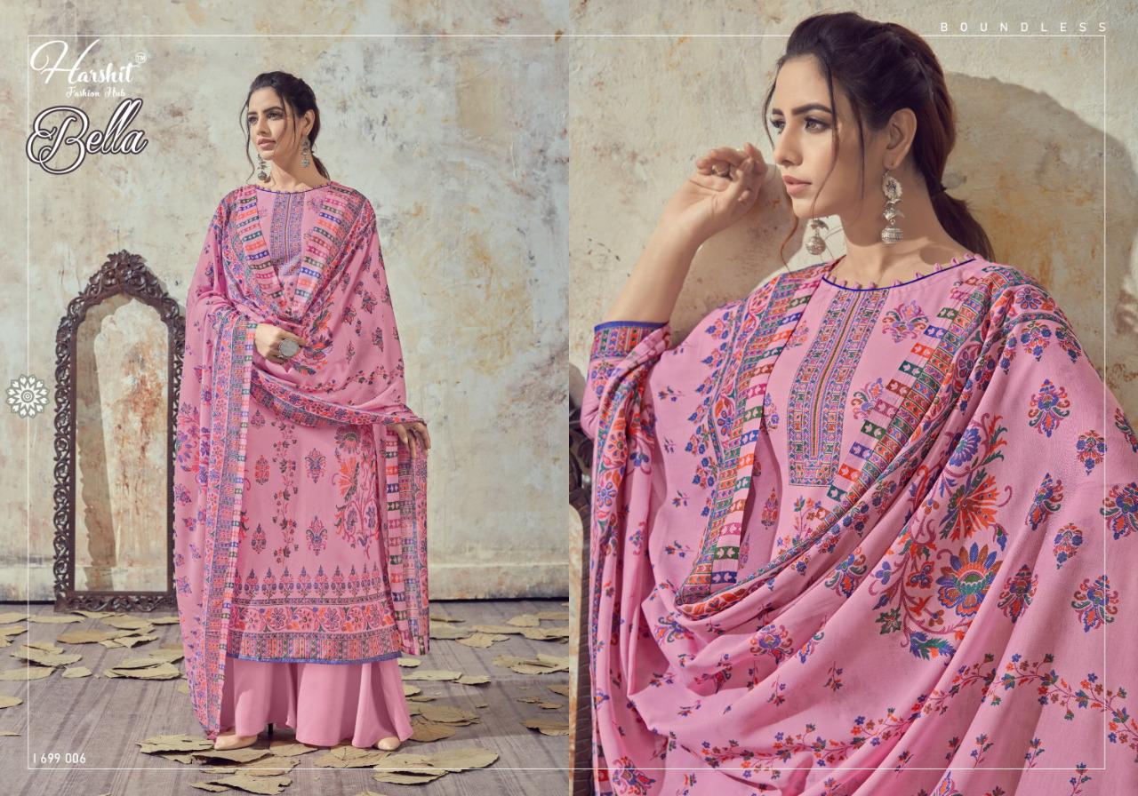 Harshit Bella latest Digital Printed  Designer Cotton Dress material Collection 